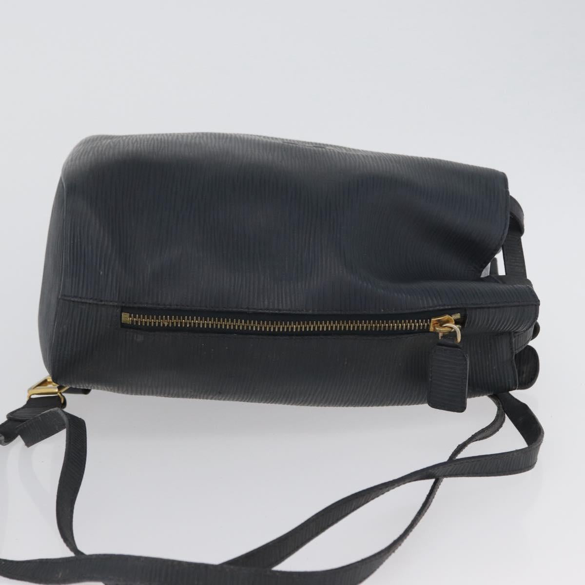 FENDI Backpack Leather Charcoal gray Auth 173517