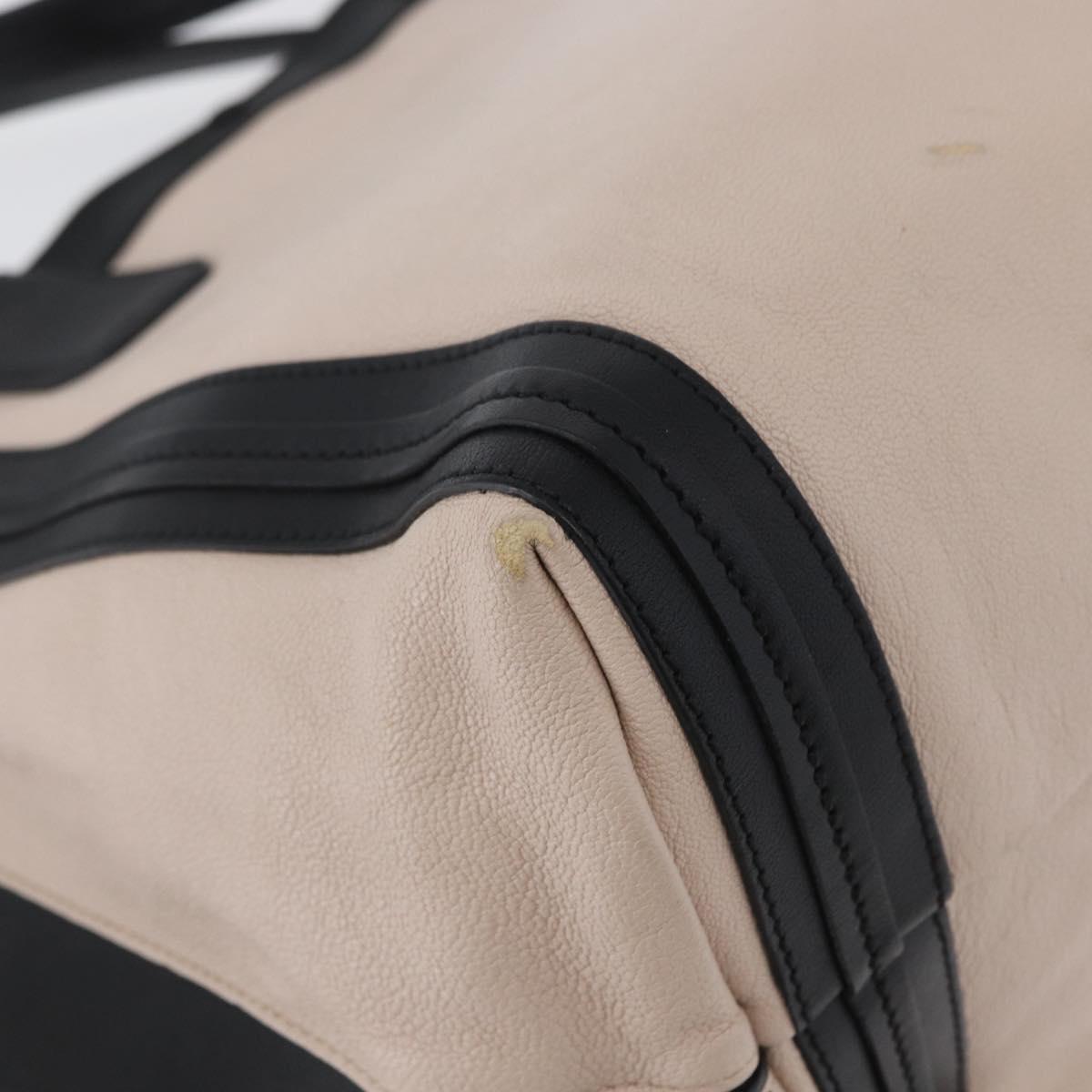 Chloe Alison Hand Bag Leather Pink Black gold Auth 173523