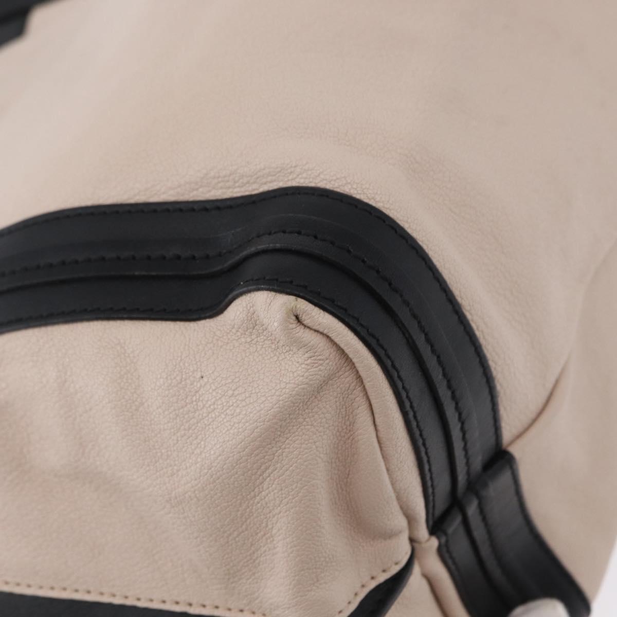 Chloe Alison Hand Bag Leather Pink Black gold Auth 173523