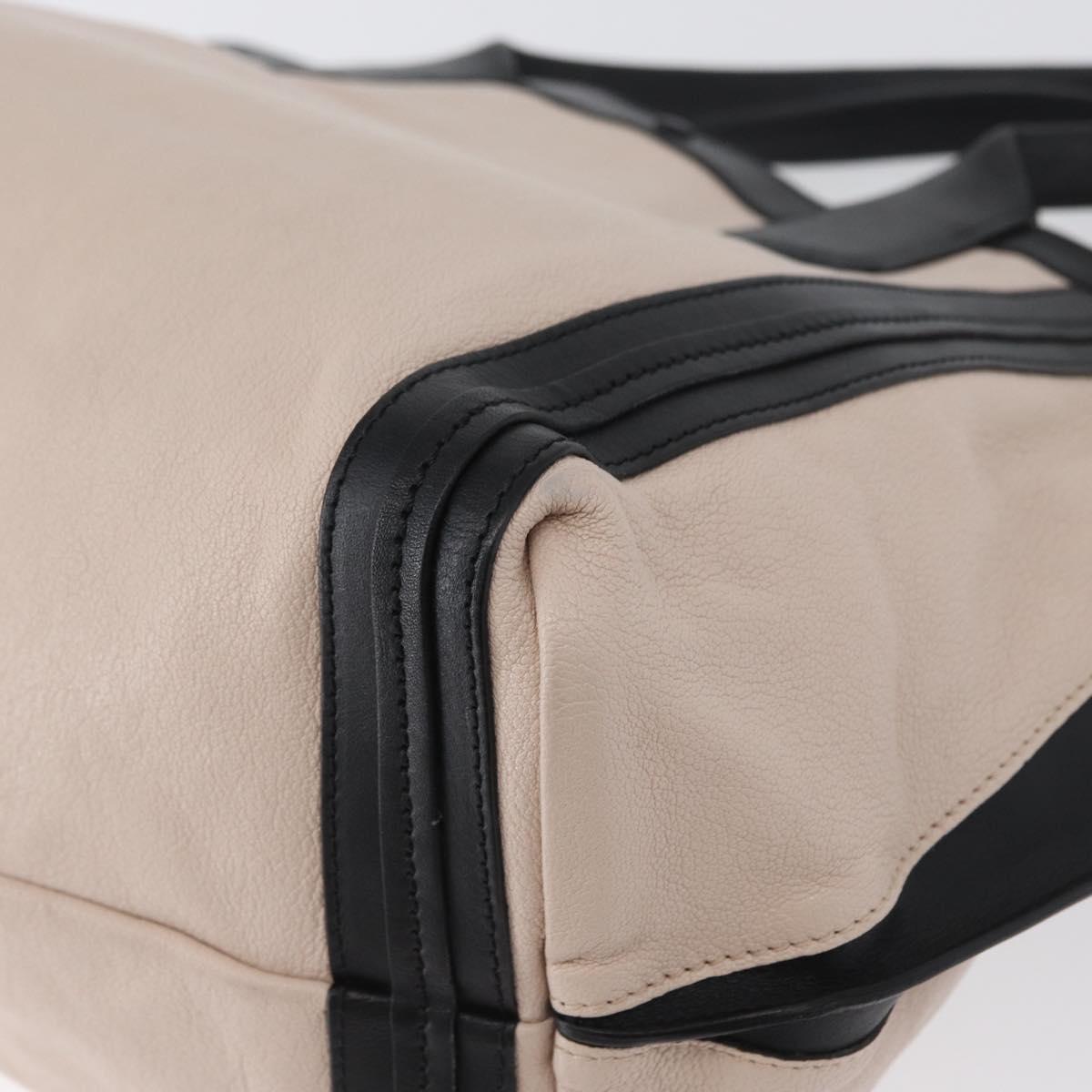 Chloe Alison Hand Bag Leather Pink Black gold Auth 173523