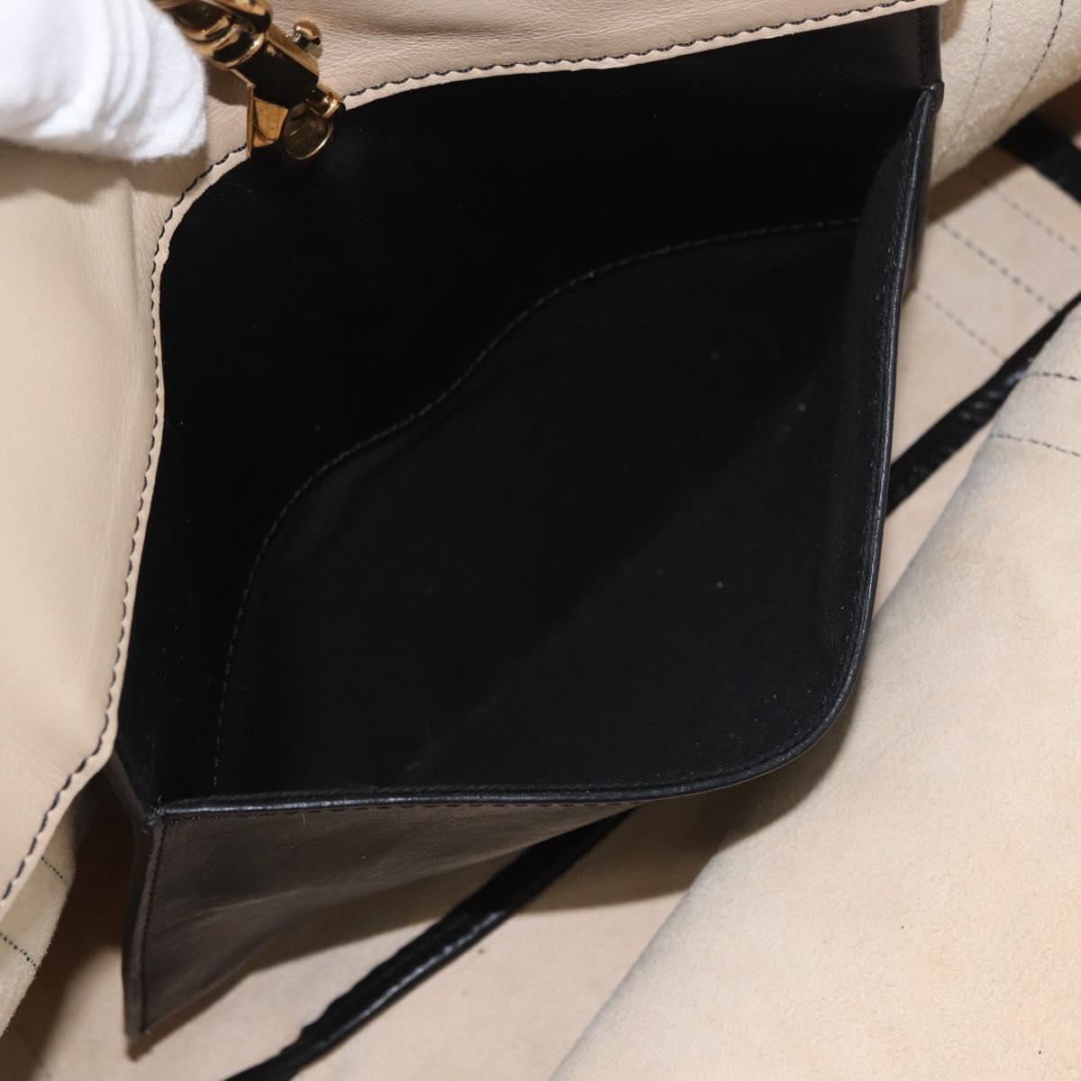 Chloe Alison Hand Bag Leather Pink Black gold Auth 173523