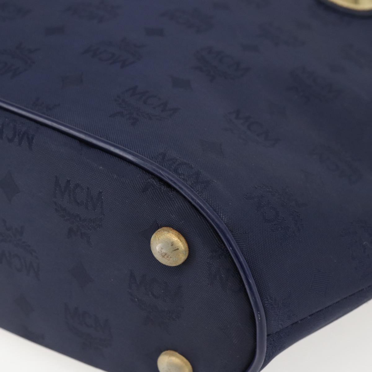 MCM Vicetos Logogram Tote Bag Nylon Navy Auth 173532