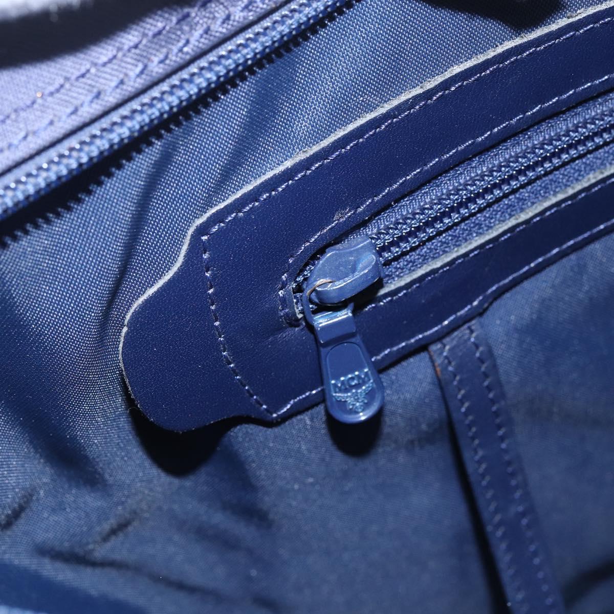 MCM Vicetos Logogram Tote Bag Nylon Navy Auth 173532