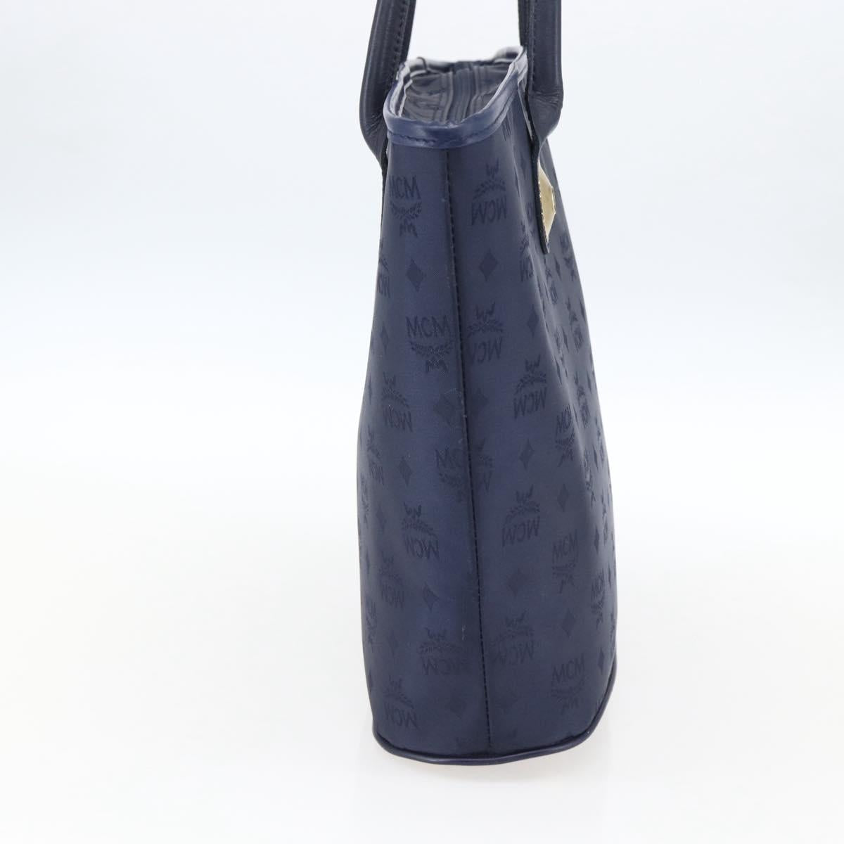 MCM Vicetos Logogram Tote Bag Nylon Navy Auth 173532