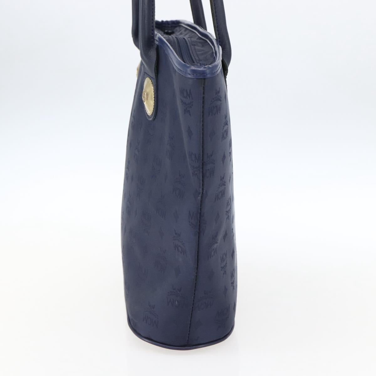 MCM Vicetos Logogram Tote Bag Nylon Navy Auth 173532