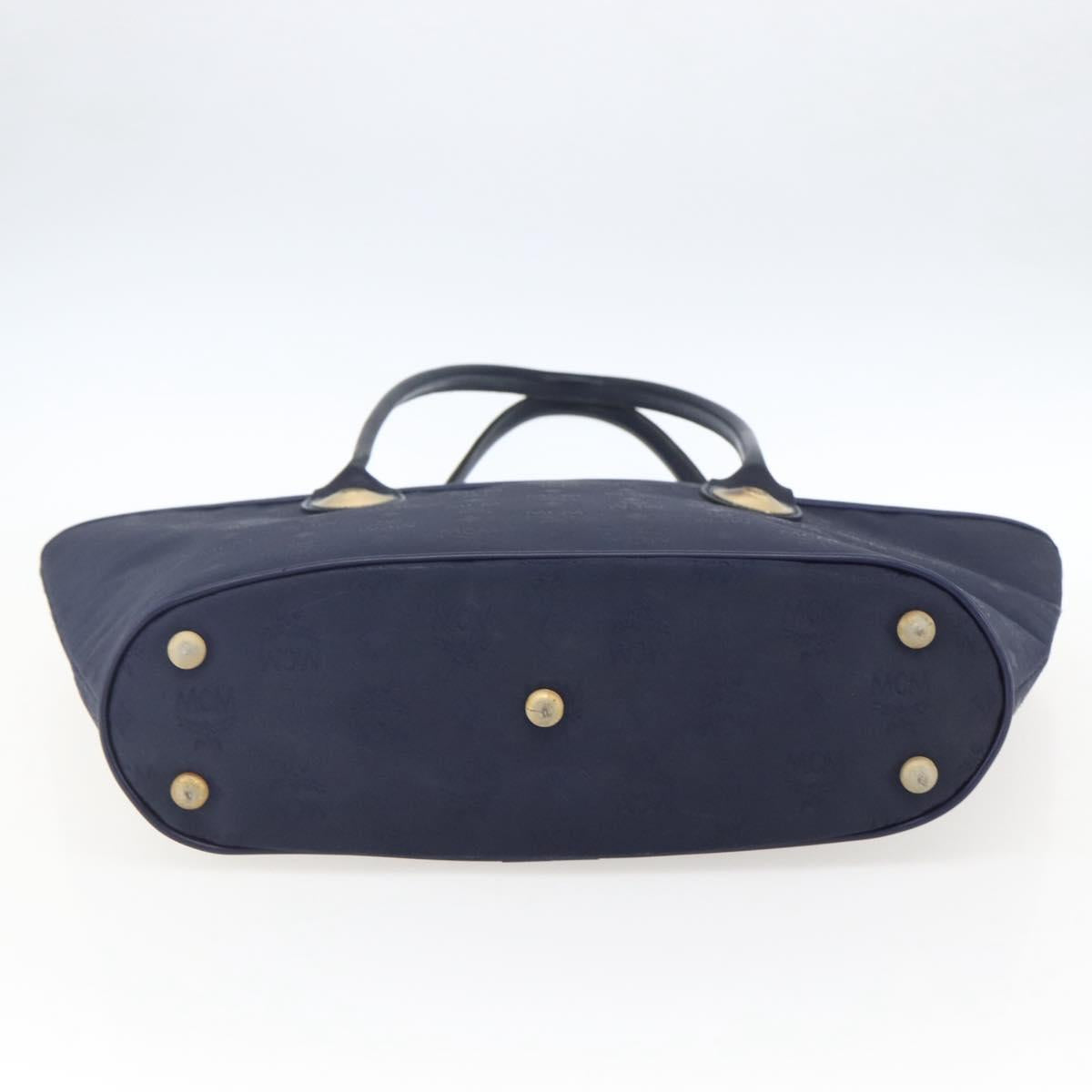 MCM Vicetos Logogram Tote Bag Nylon Navy Auth 173532