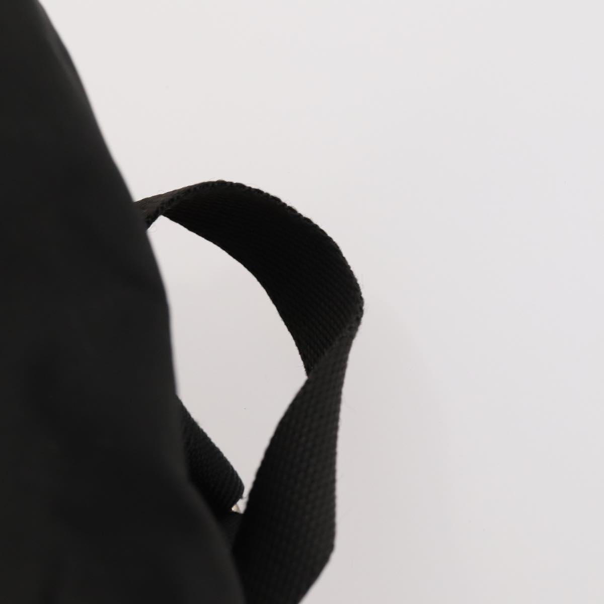 PRADA Backpack Nylon Leather Black Silver Auth 173533