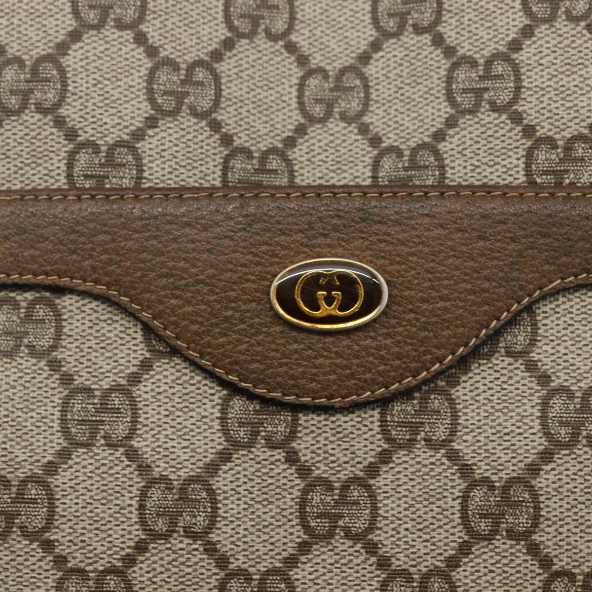 GUCCI GG Supreme Web Sherry Line Tote Bag PVC Beige Gold 39 02 003 Auth 173540