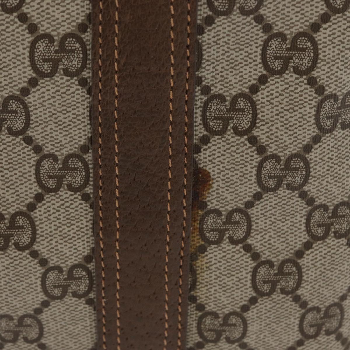 GUCCI GG Supreme Tote Bag PVC Leather Beige Auth 173541