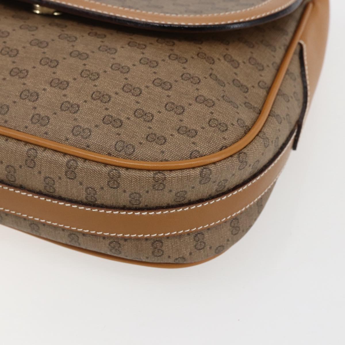 GUCCI Micro GG Supreme Shoulder Bag PVC Beige Gold 001 101 4425 Auth 173547