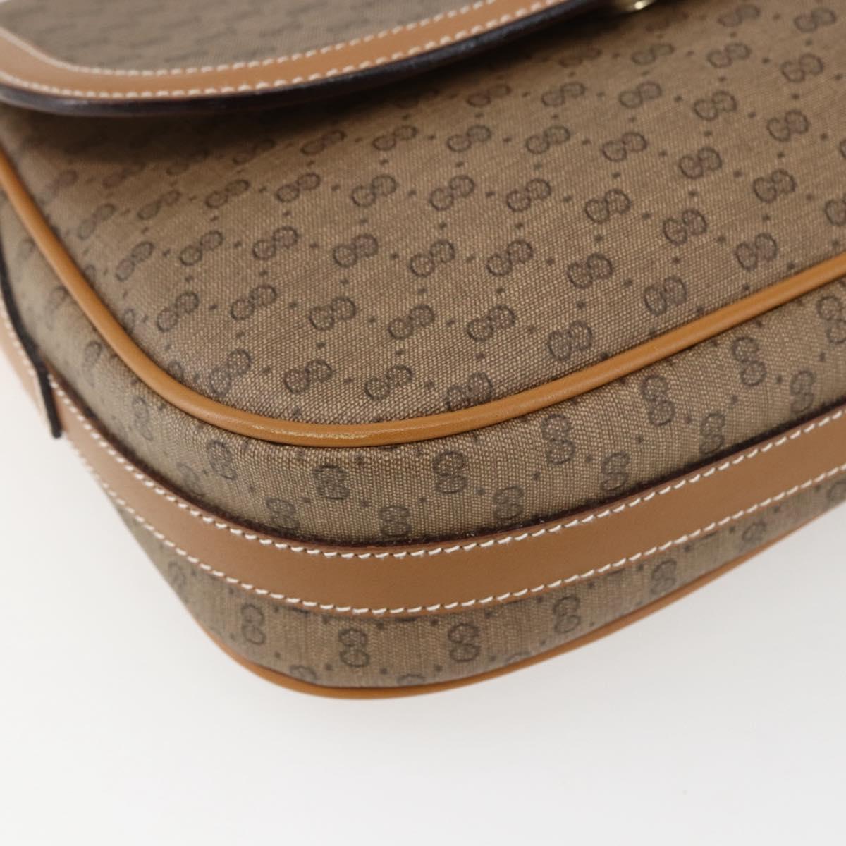 GUCCI Micro GG Supreme Shoulder Bag PVC Beige Gold 001 101 4425 Auth 173547