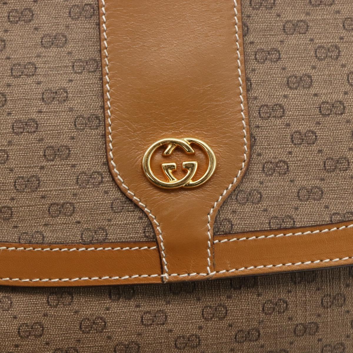 GUCCI Micro GG Supreme Shoulder Bag PVC Beige Gold 001 101 4425 Auth 173547