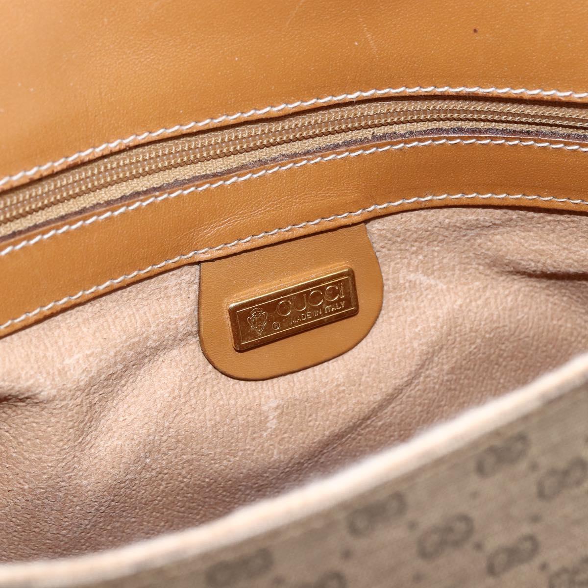 GUCCI Micro GG Supreme Shoulder Bag PVC Beige Gold 001 101 4425 Auth 173547