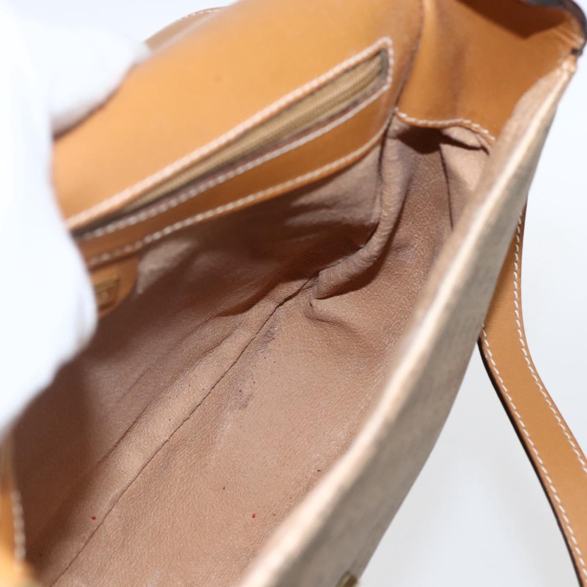 GUCCI Micro GG Supreme Shoulder Bag PVC Beige Gold 001 101 4425 Auth 173547