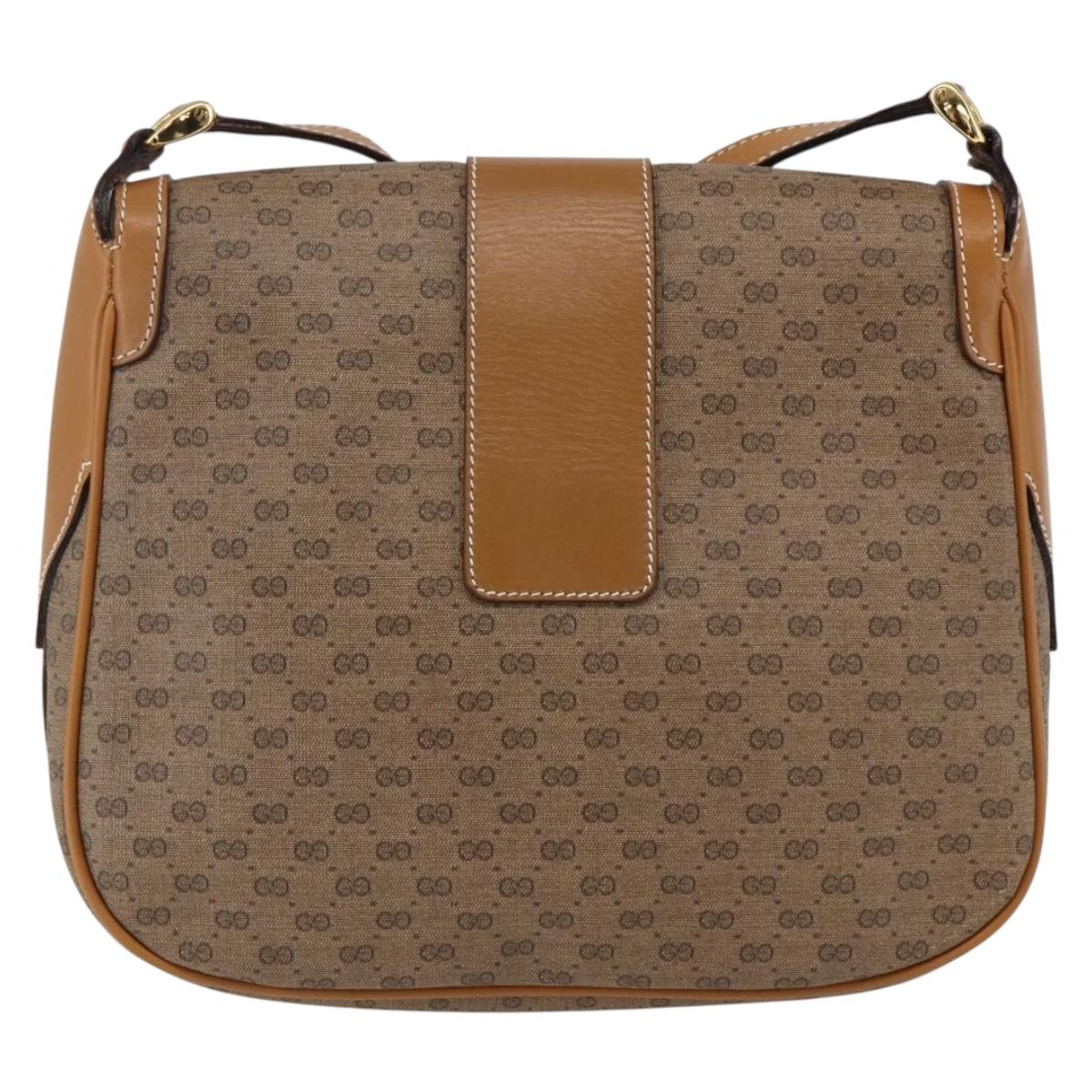 GUCCI Micro GG Supreme Shoulder Bag PVC Beige Gold 001 101 4425 Auth 173547