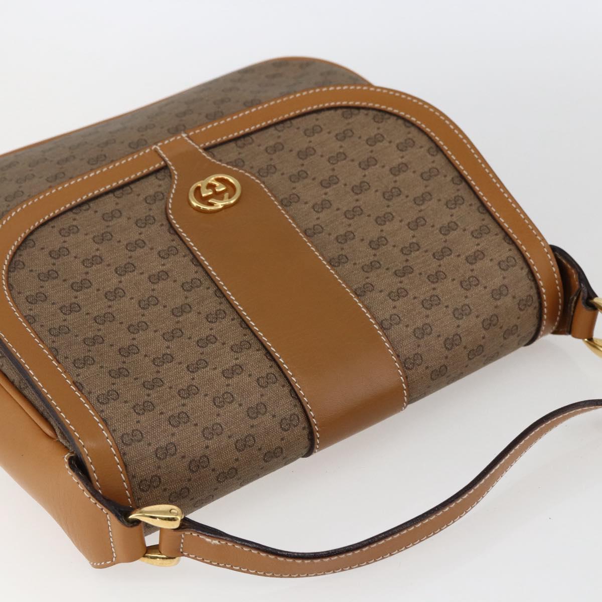 GUCCI Micro GG Supreme Shoulder Bag PVC Beige Gold 001 101 4425 Auth 173547