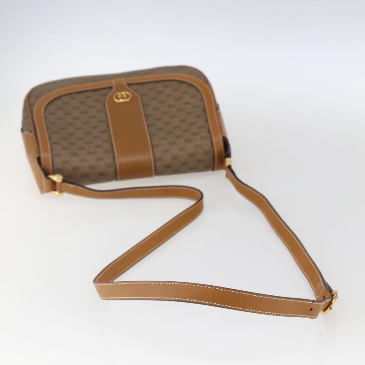 GUCCI Micro GG Supreme Shoulder Bag PVC Beige Gold 001 101 4425 Auth 173547