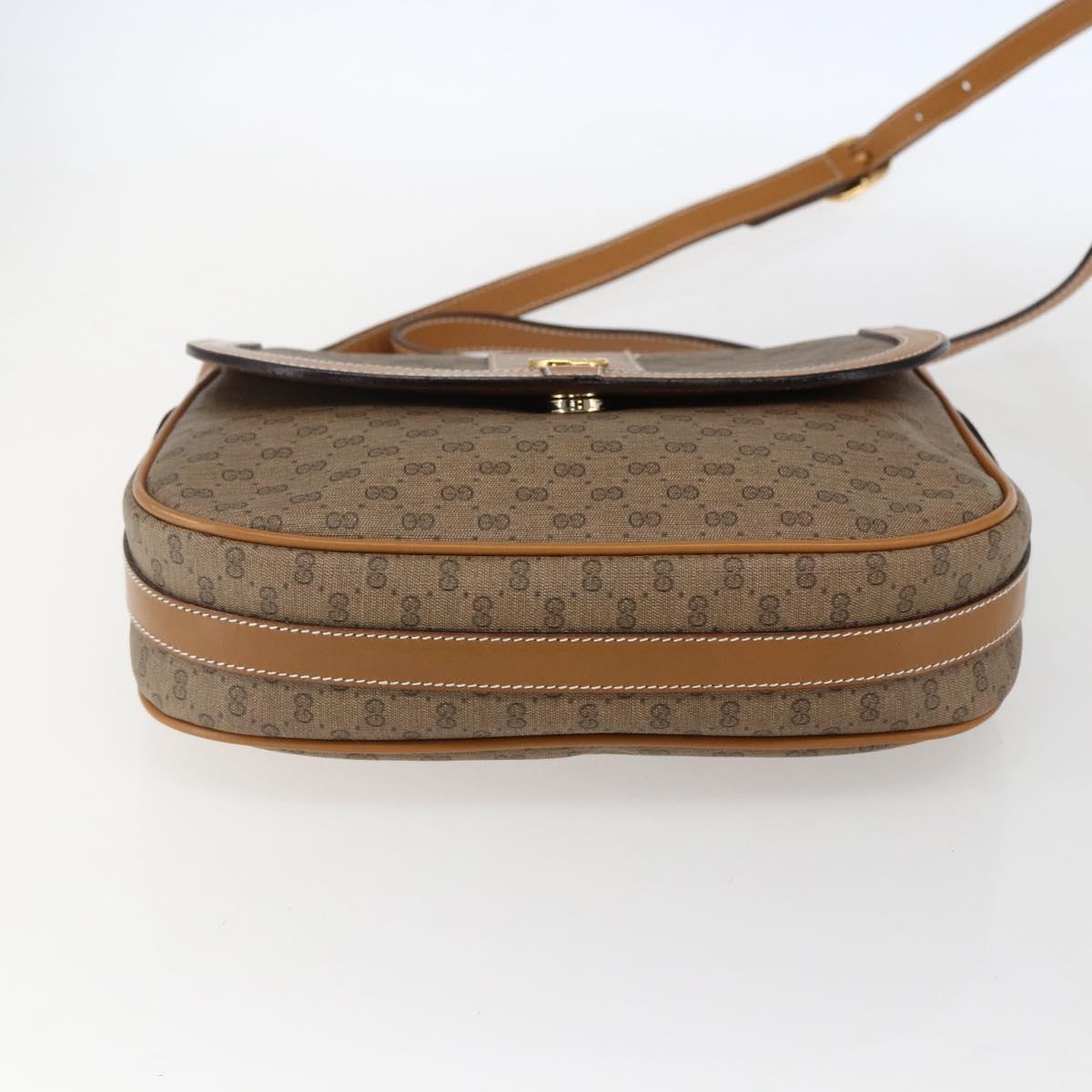 GUCCI Micro GG Supreme Shoulder Bag PVC Beige Gold 001 101 4425 Auth 173547