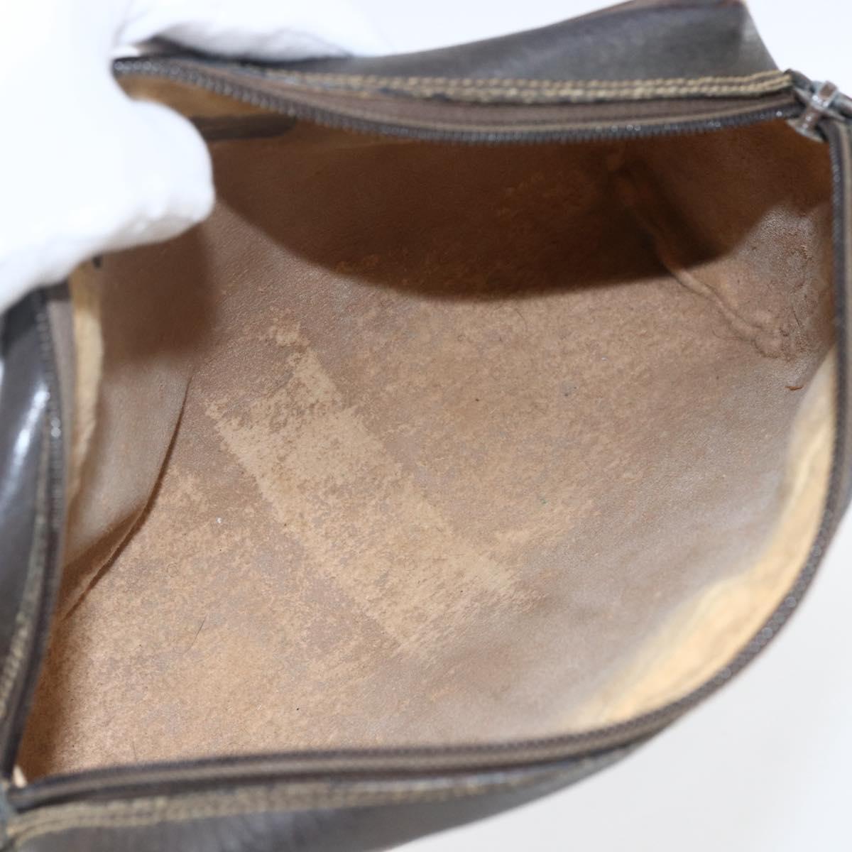 GUCCI GG Supreme Web Sherry Line Clutch Bag PVC Beige Gold 22 01 012 Auth 173548