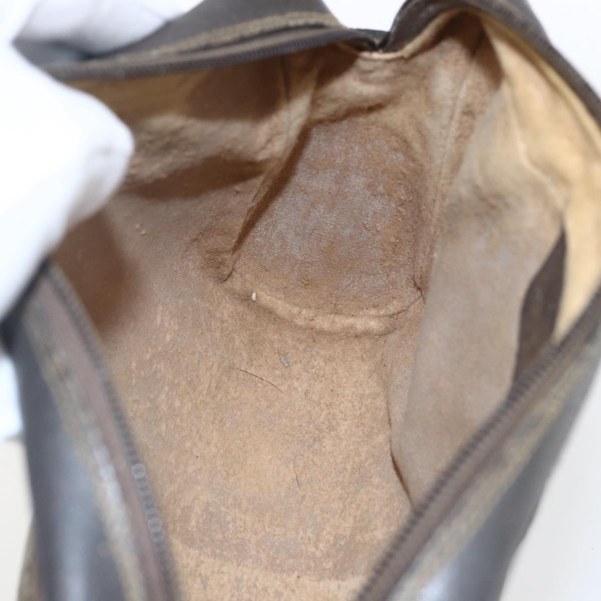 GUCCI GG Supreme Web Sherry Line Clutch Bag PVC Beige Gold 22 01 012 Auth 173548