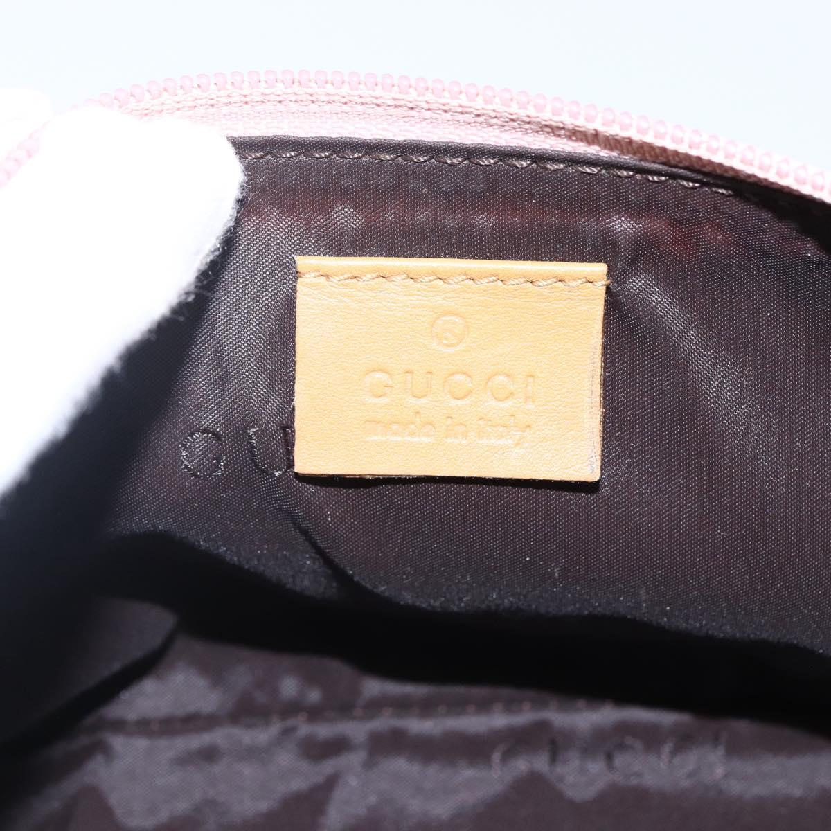 GUCCI Accessory Pouch Suede Pink Gold 039 1103 Auth 173549