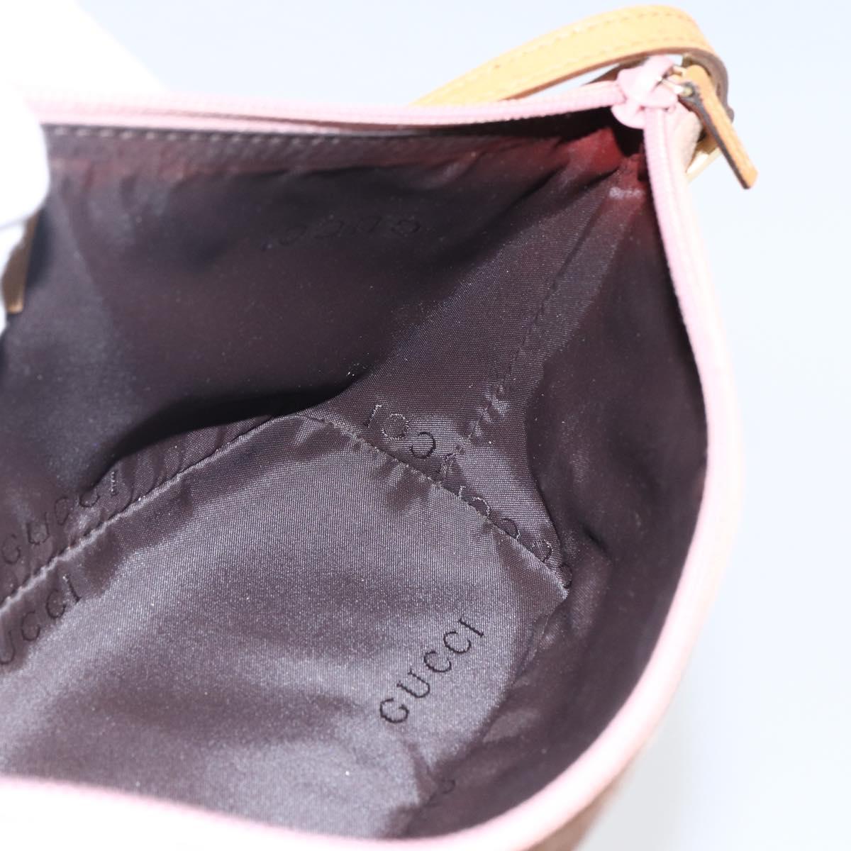 GUCCI Accessory Pouch Suede Pink Gold 039 1103 Auth 173549