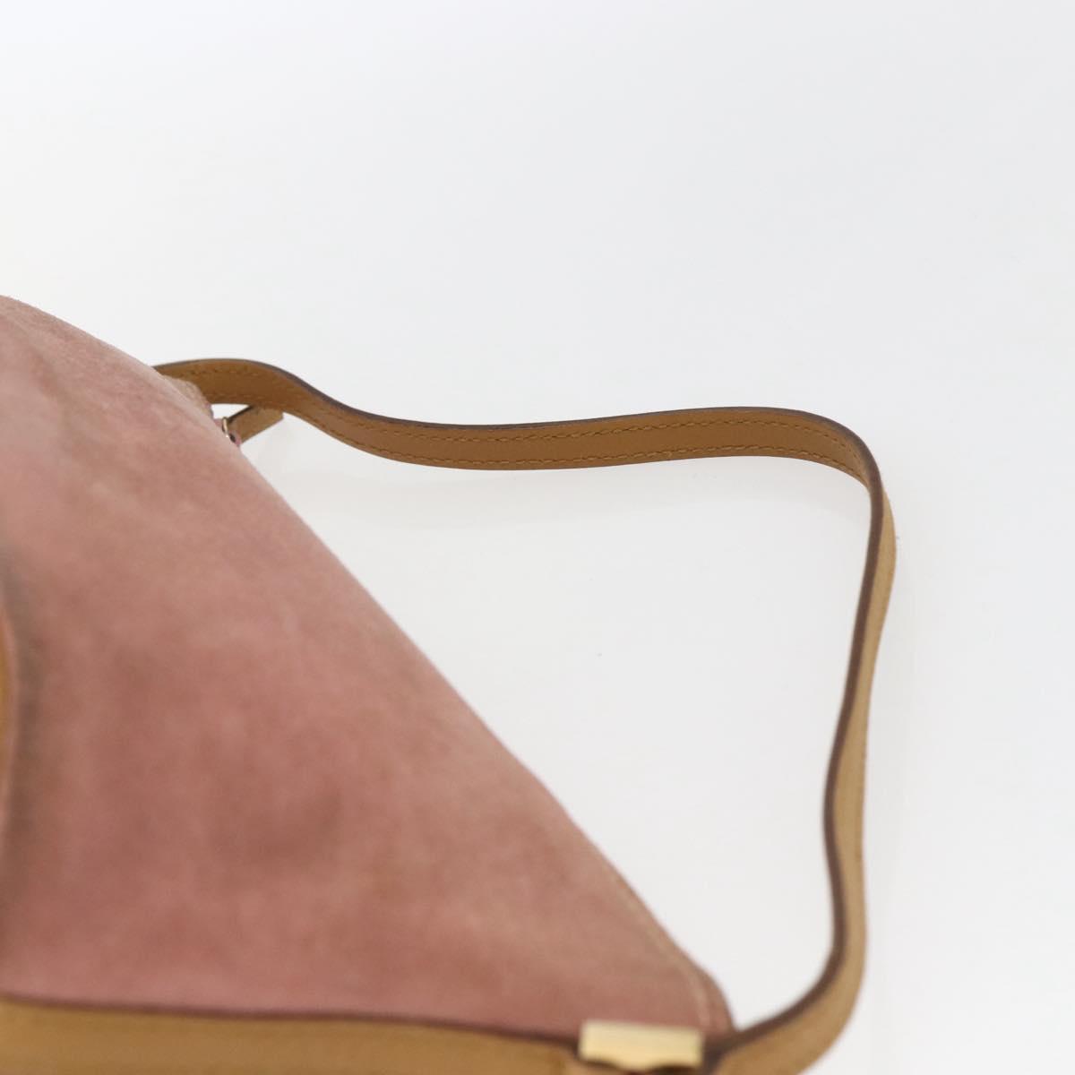 GUCCI Accessory Pouch Suede Pink Gold 039 1103 Auth 173549