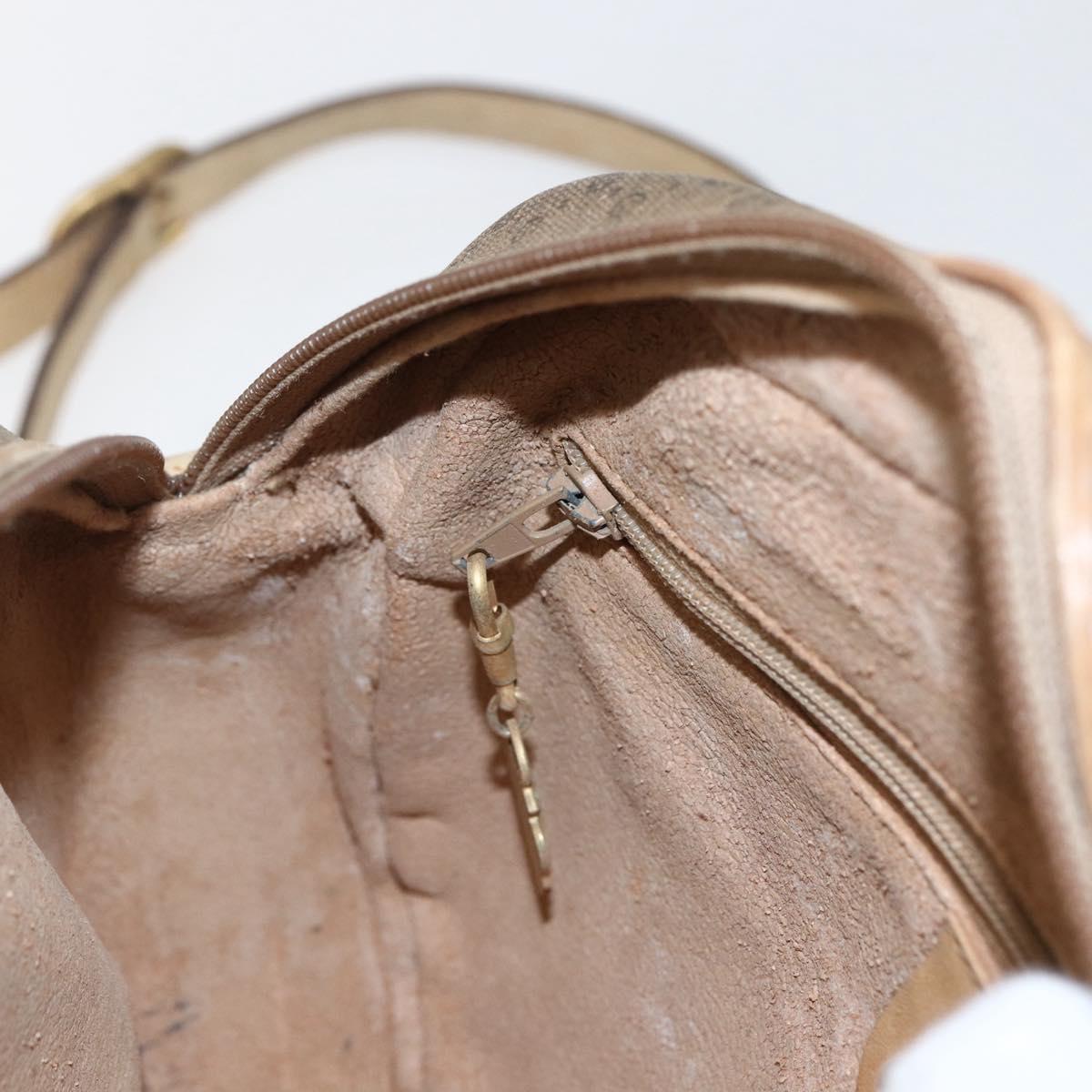 GUCCI Micro GG Supreme Shoulder Bag PVC Beige Gold 001 418 4795 Auth 173551