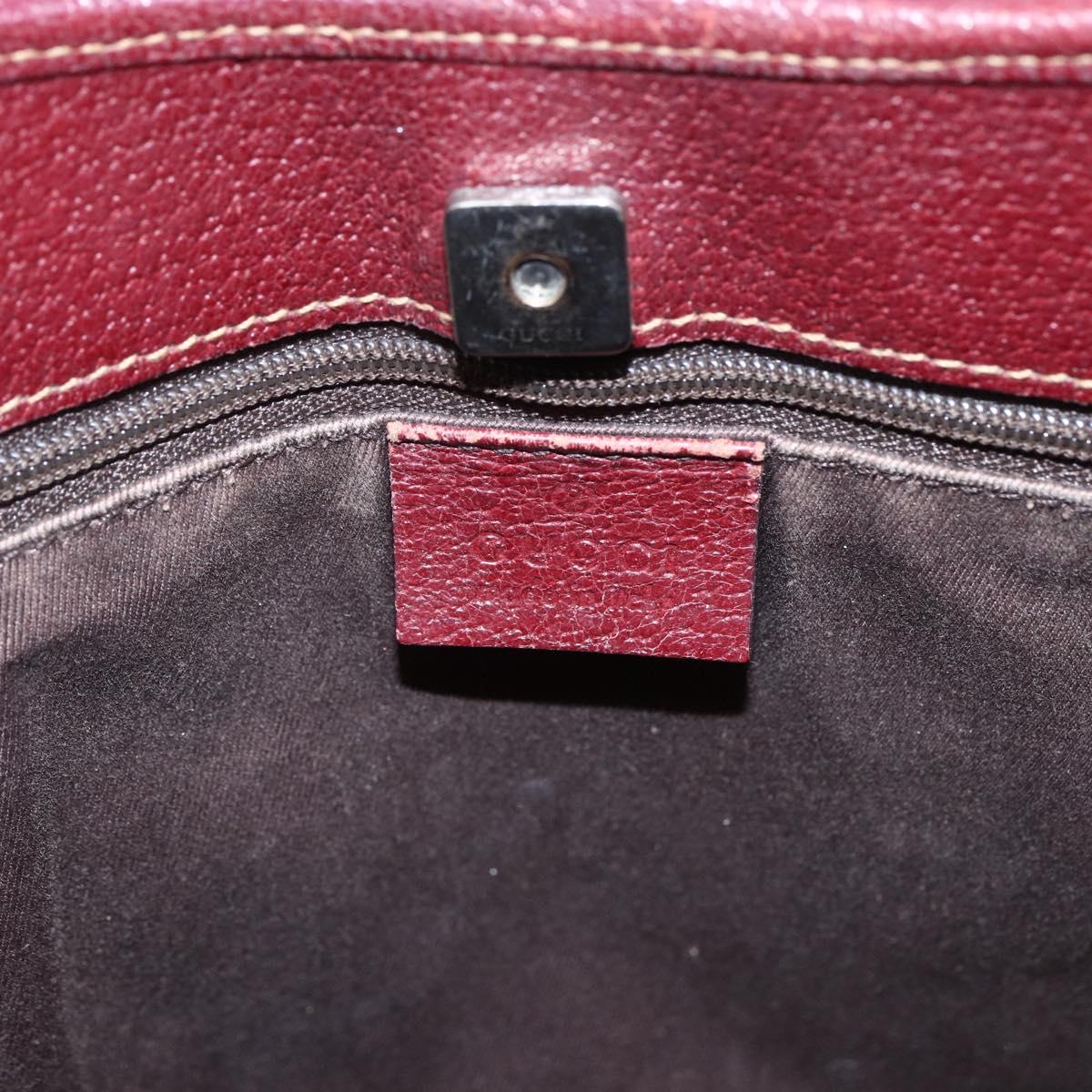 GUCCI GG Canvas Shoulder Bag Beige Gold 113012 Auth 173564