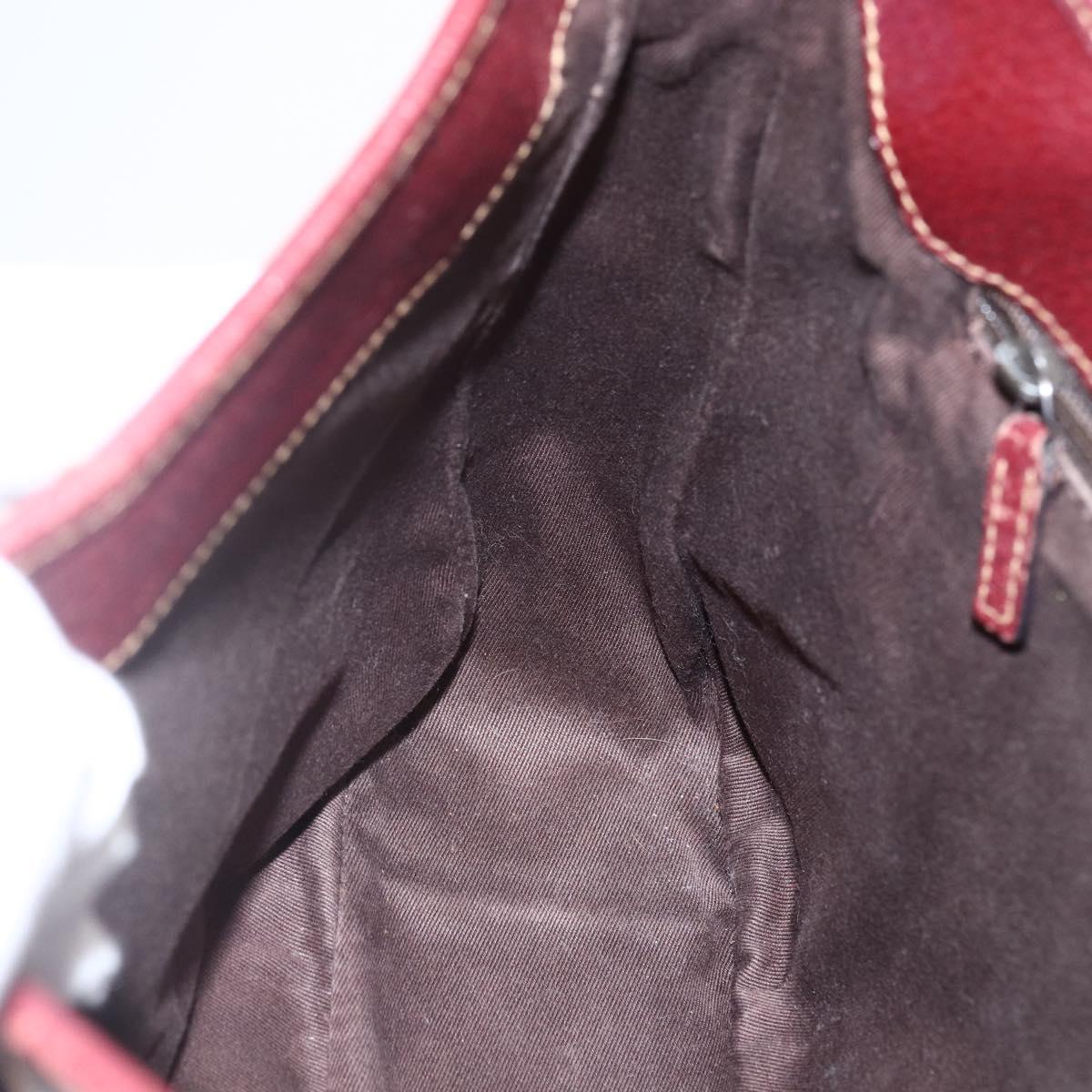 GUCCI GG Canvas Shoulder Bag Beige Gold 113012 Auth 173564