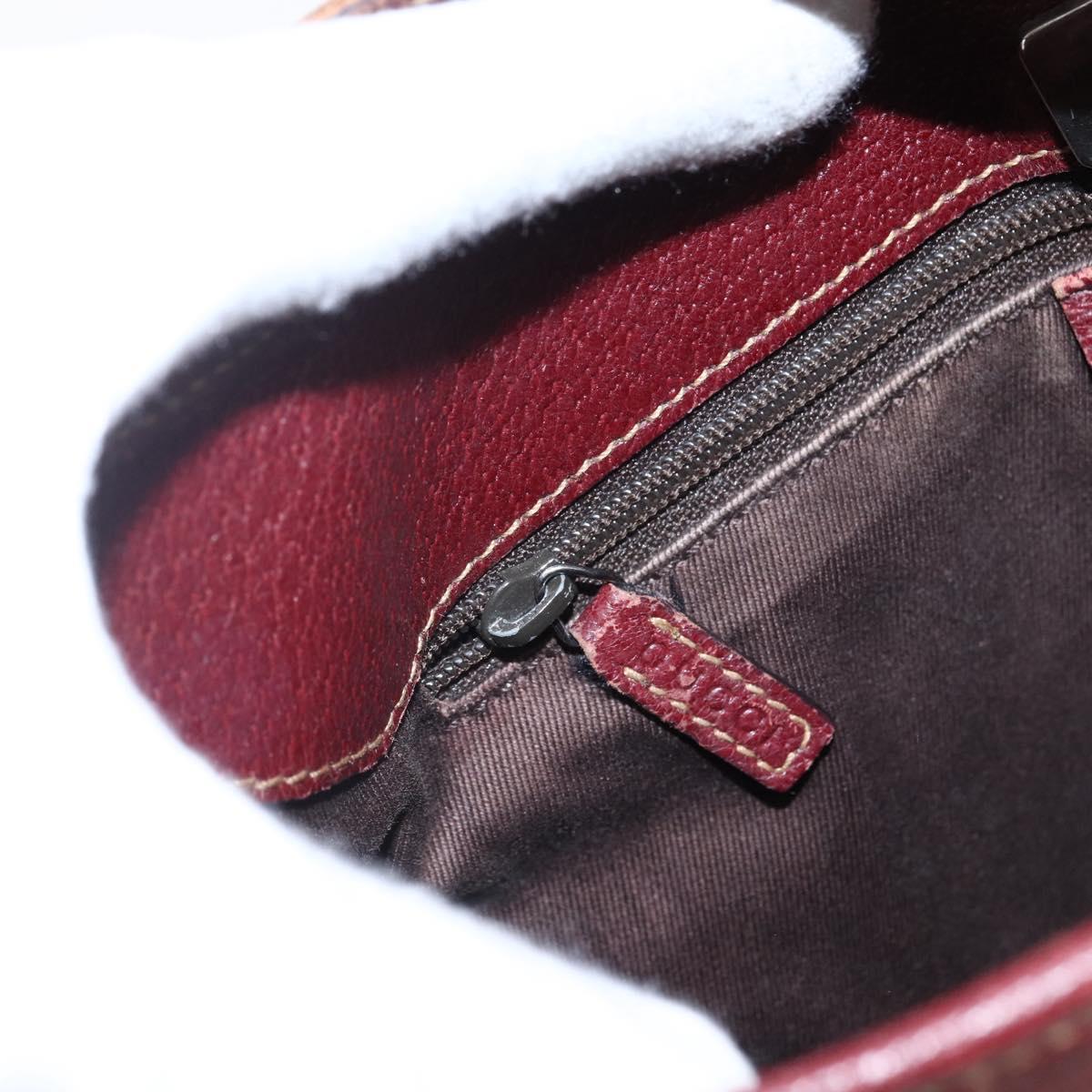 GUCCI GG Canvas Shoulder Bag Beige Gold 113012 Auth 173564