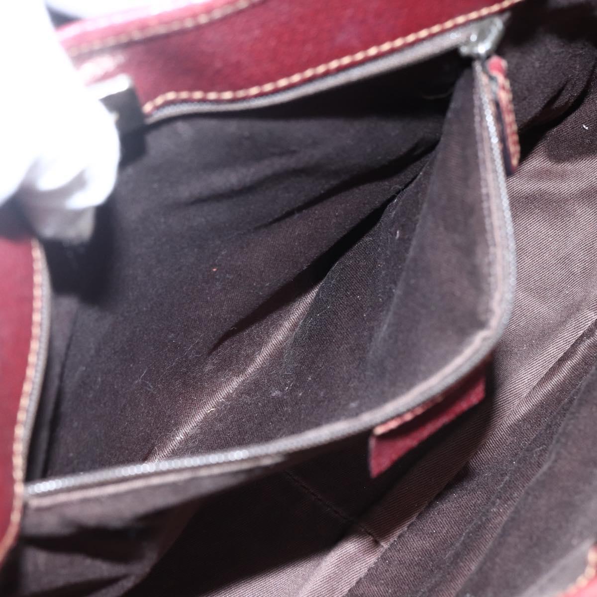 GUCCI GG Canvas Shoulder Bag Beige Gold 113012 Auth 173564