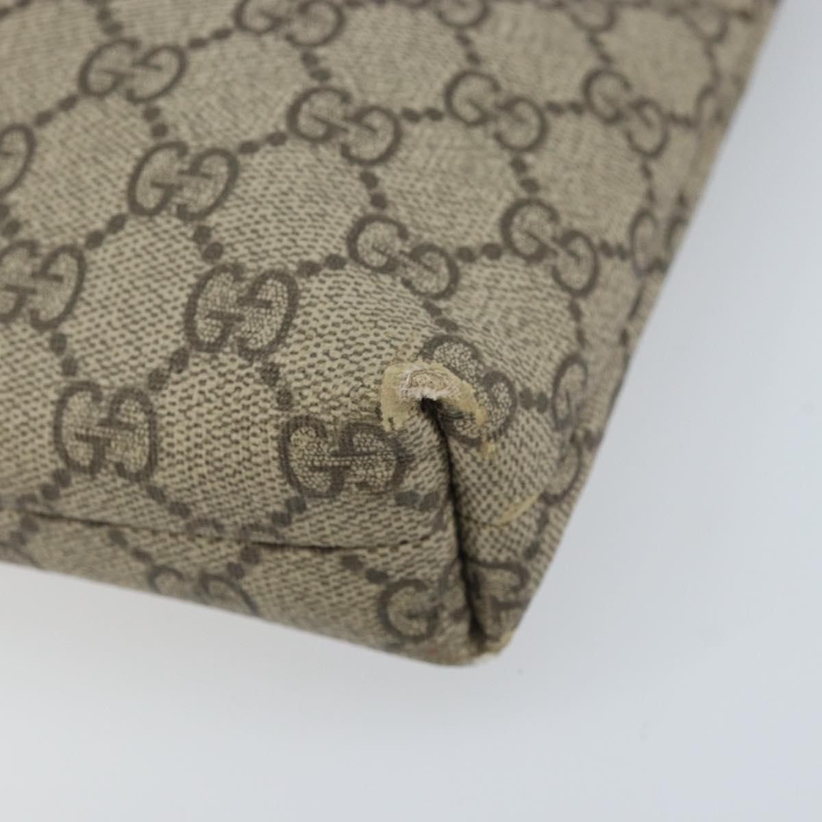 GUCCI GG Supreme Shoulder Bag PVC Beige Gold 388924 Auth 173571