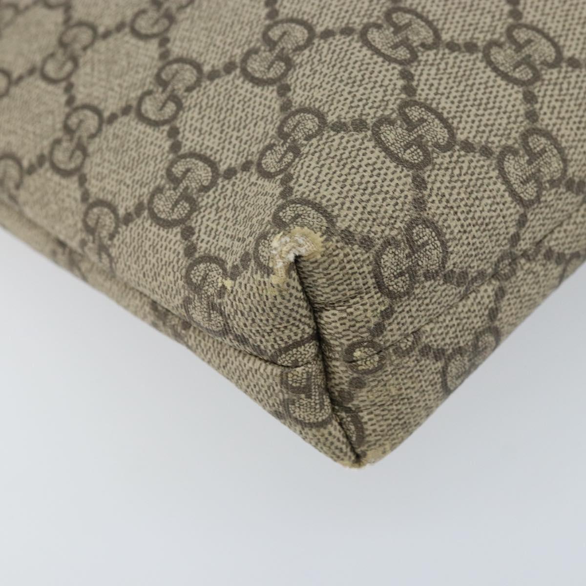 GUCCI GG Supreme Shoulder Bag PVC Beige Gold 388924 Auth 173571