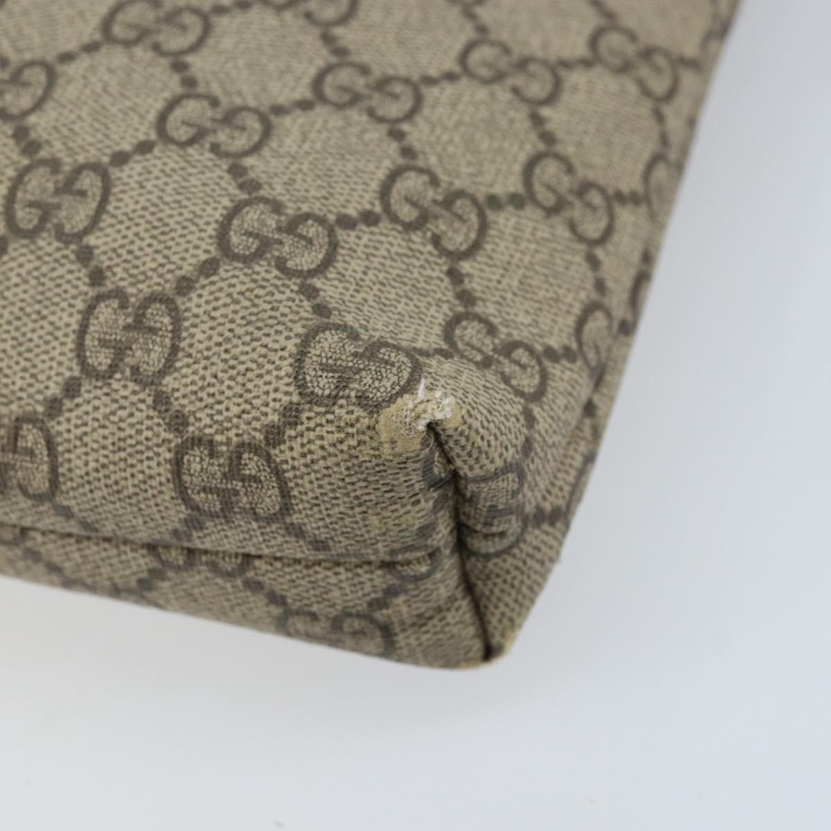 GUCCI GG Supreme Shoulder Bag PVC Beige Gold 388924 Auth 173571