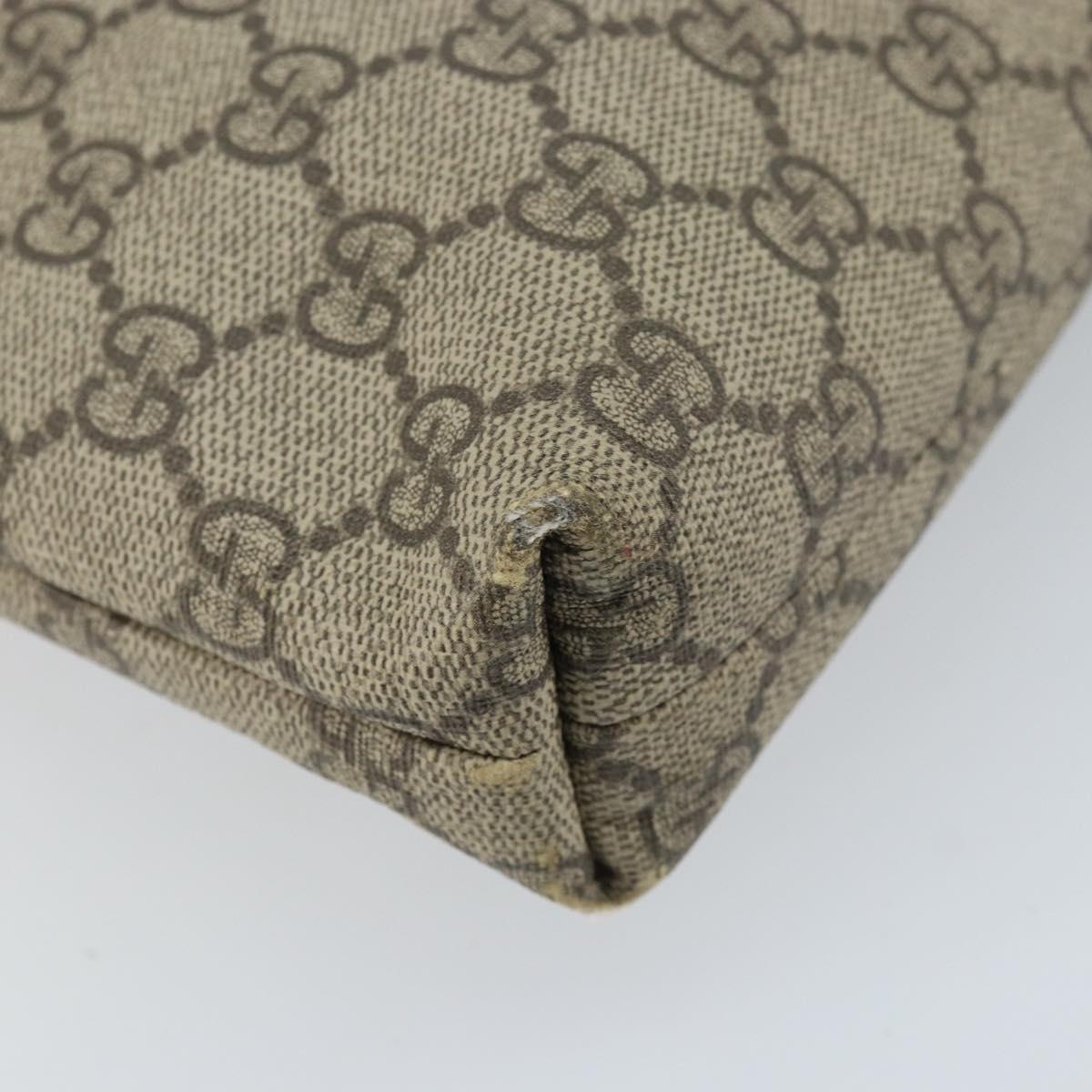 GUCCI GG Supreme Shoulder Bag PVC Beige Gold 388924 Auth 173571