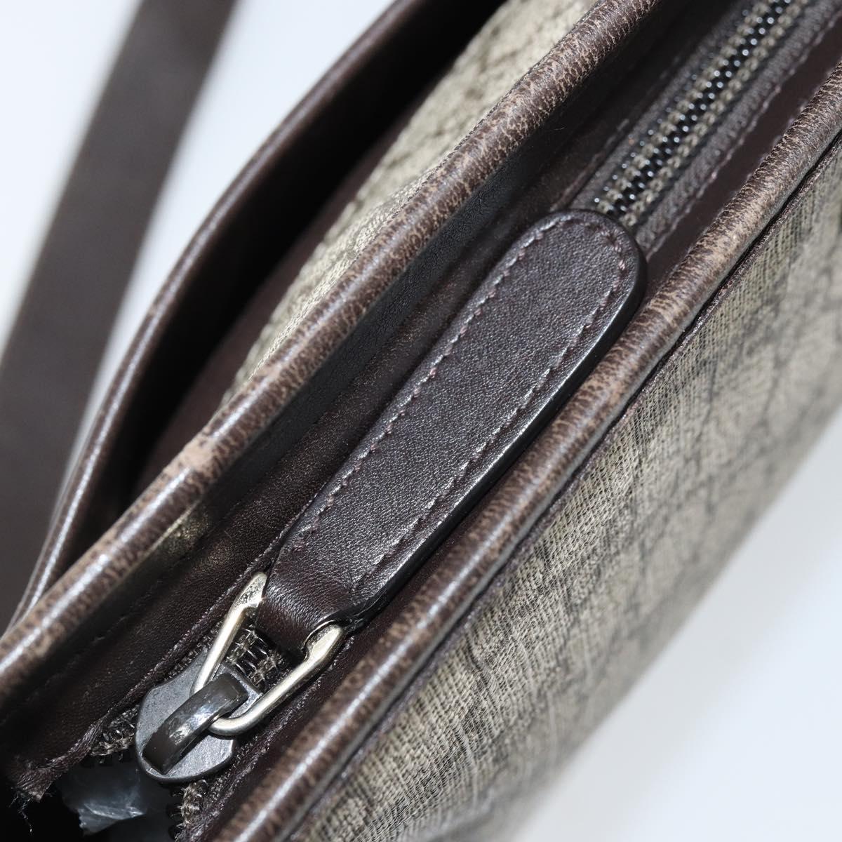 GUCCI GG Supreme Shoulder Bag PVC Beige Gold 388924 Auth 173571