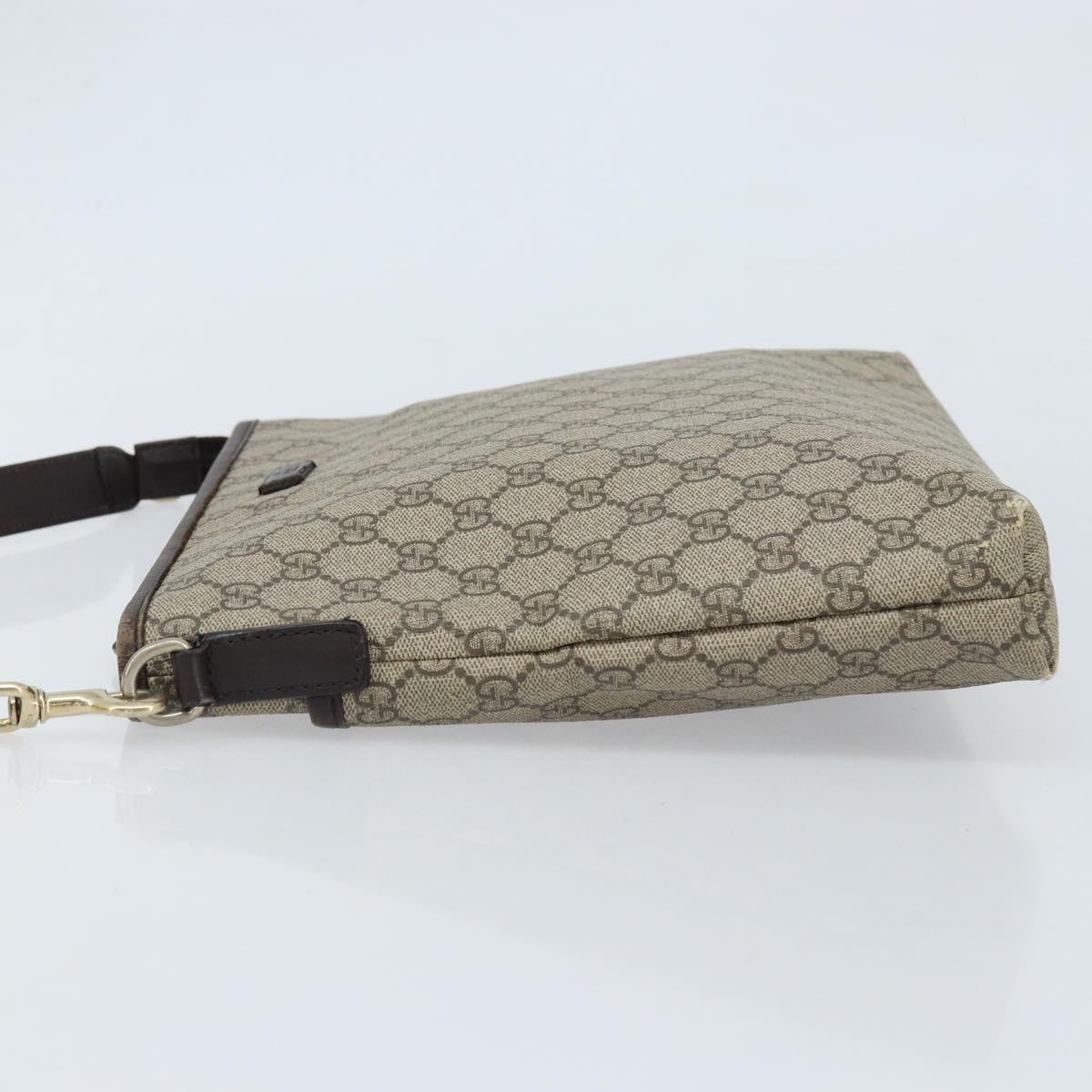 GUCCI GG Supreme Shoulder Bag PVC Beige Gold 388924 Auth 173571