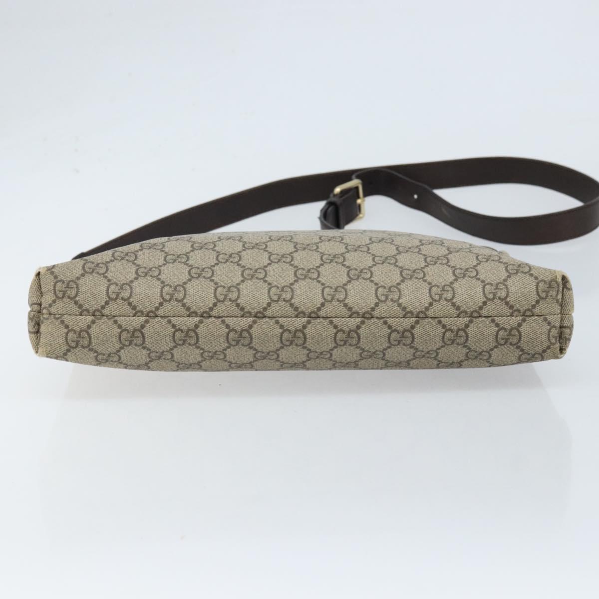 GUCCI GG Supreme Shoulder Bag PVC Beige Gold 388924 Auth 173571