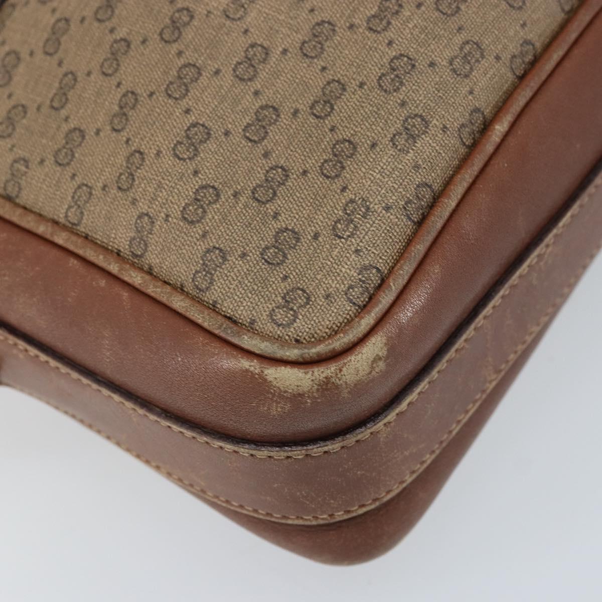 GUCCI Micro GG Supreme Shoulder Bag PVC Beige Gold 001 067 1281 Auth 173586