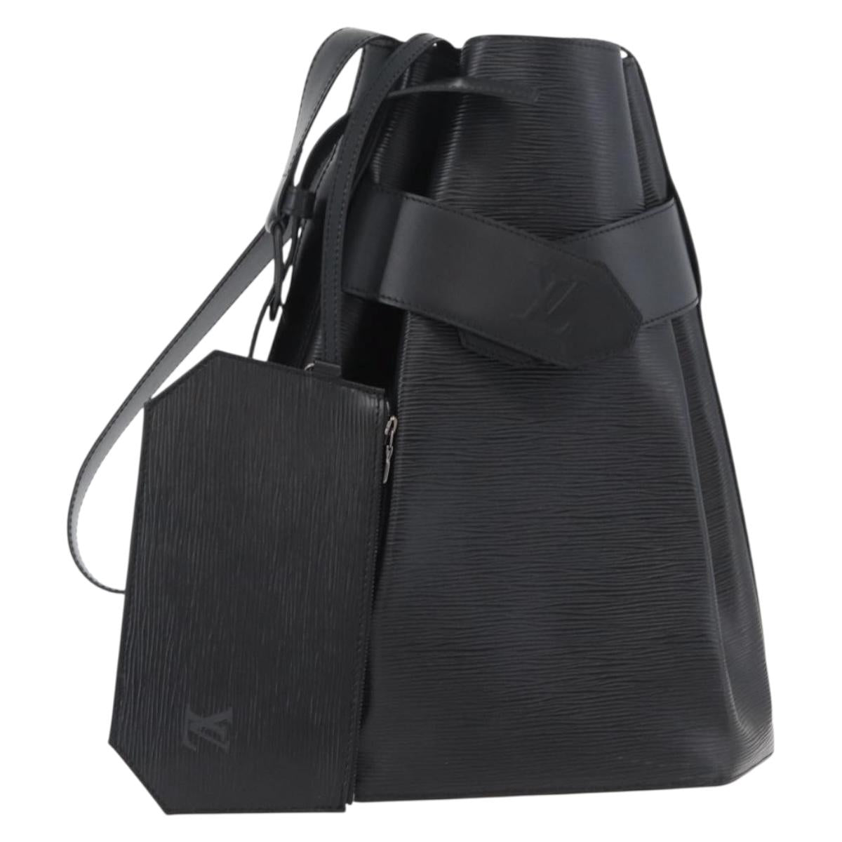 LOUIS VUITTON Epi Sac Depaule GM Shoulder Bag Black M80155 LV Auth 173587