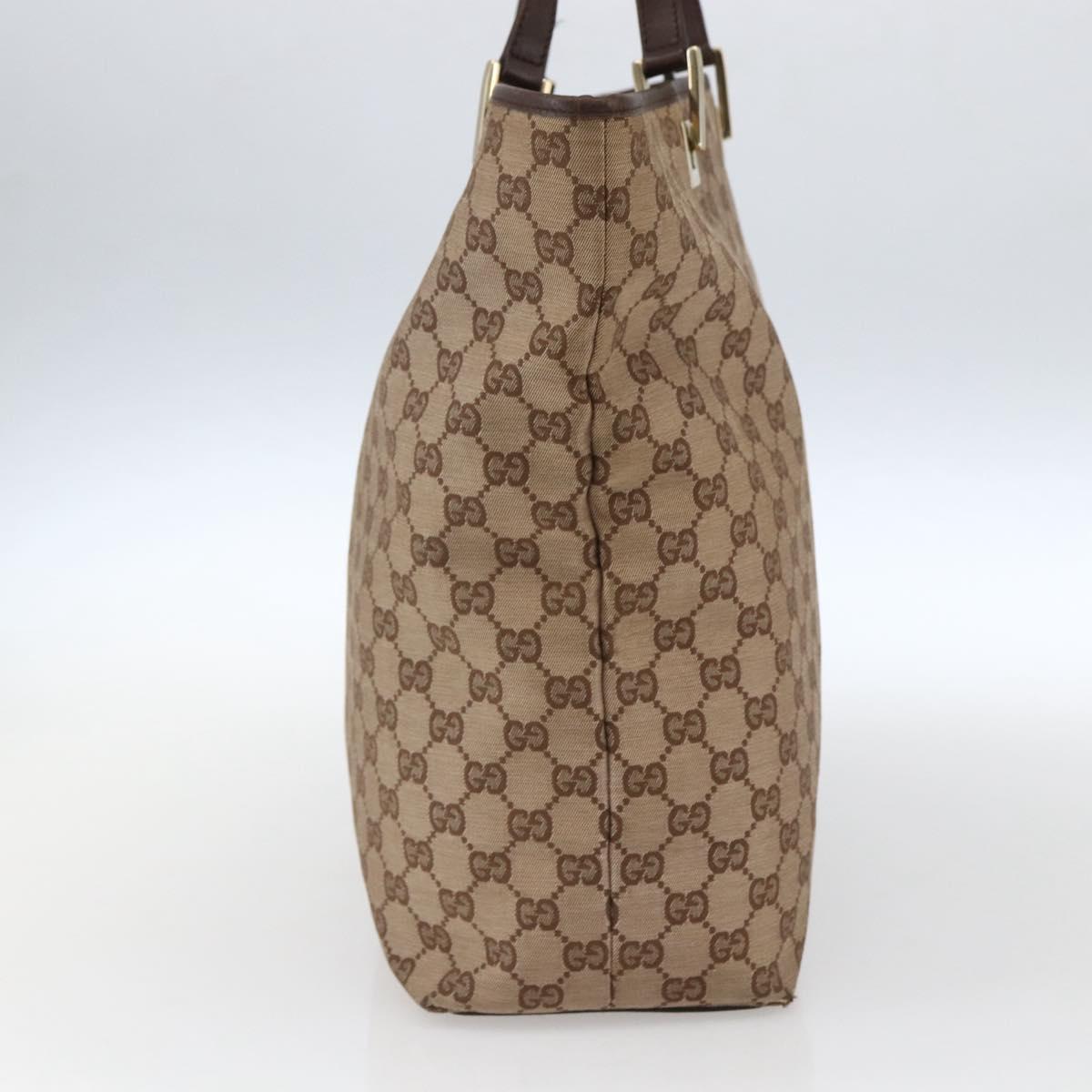 GUCCI GG Canvas Tote Bag Brown Gold 002 1098 Auth 173601