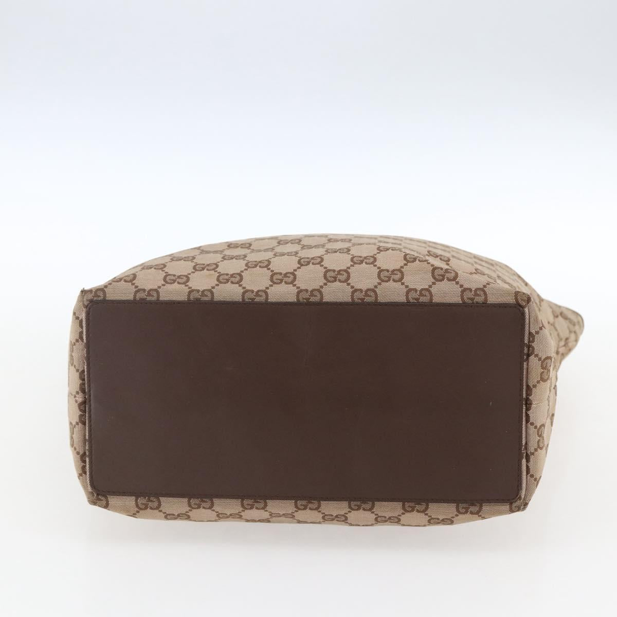 GUCCI GG Canvas Tote Bag Brown Gold 002 1098 Auth 173601