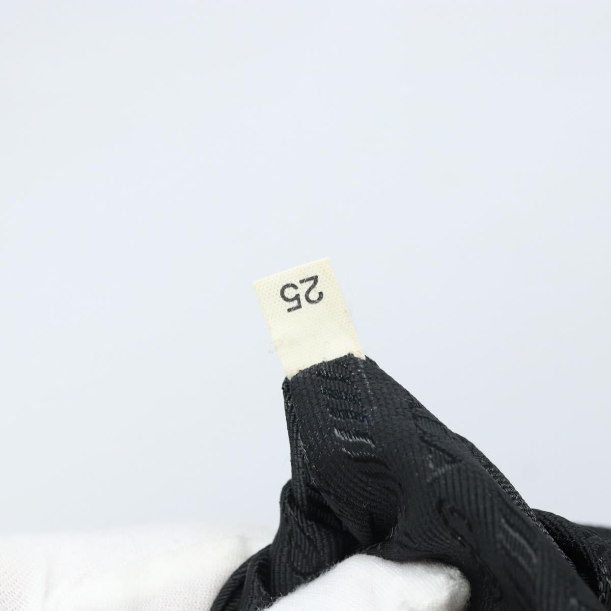 PRADA Shoulder Bag Nylon Black Silver Auth 173604