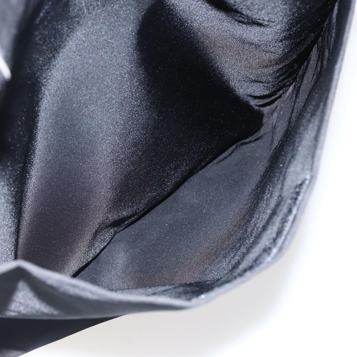 PRADA Tote Bag Nylon Leather Black Auth 173605