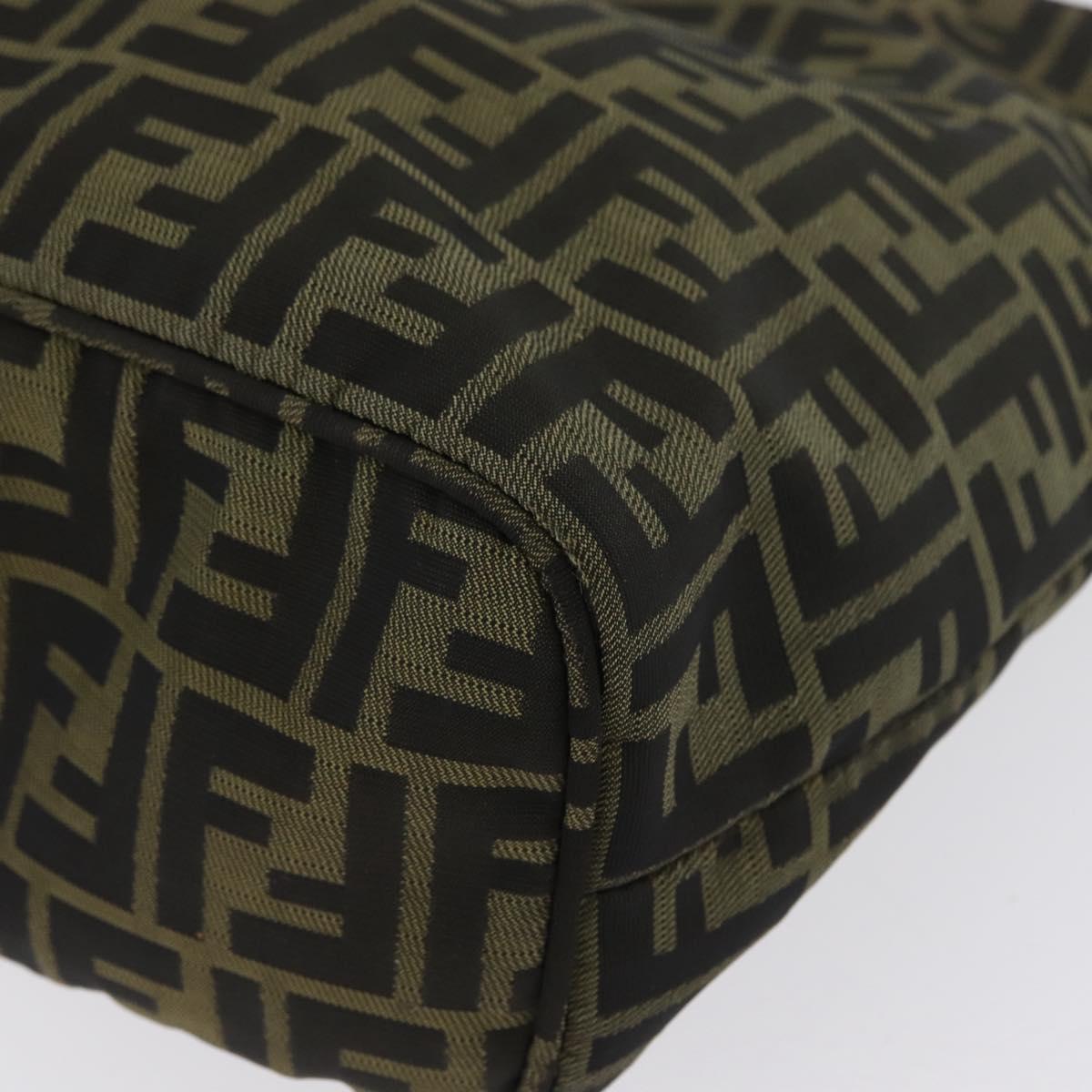 FENDI Zucca Canvas Tote Bag Brown Black Auth 173610