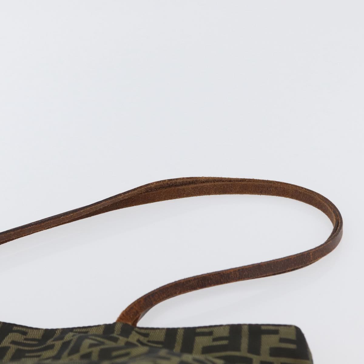 FENDI Zucca Canvas Tote Bag Brown Black Auth 173610