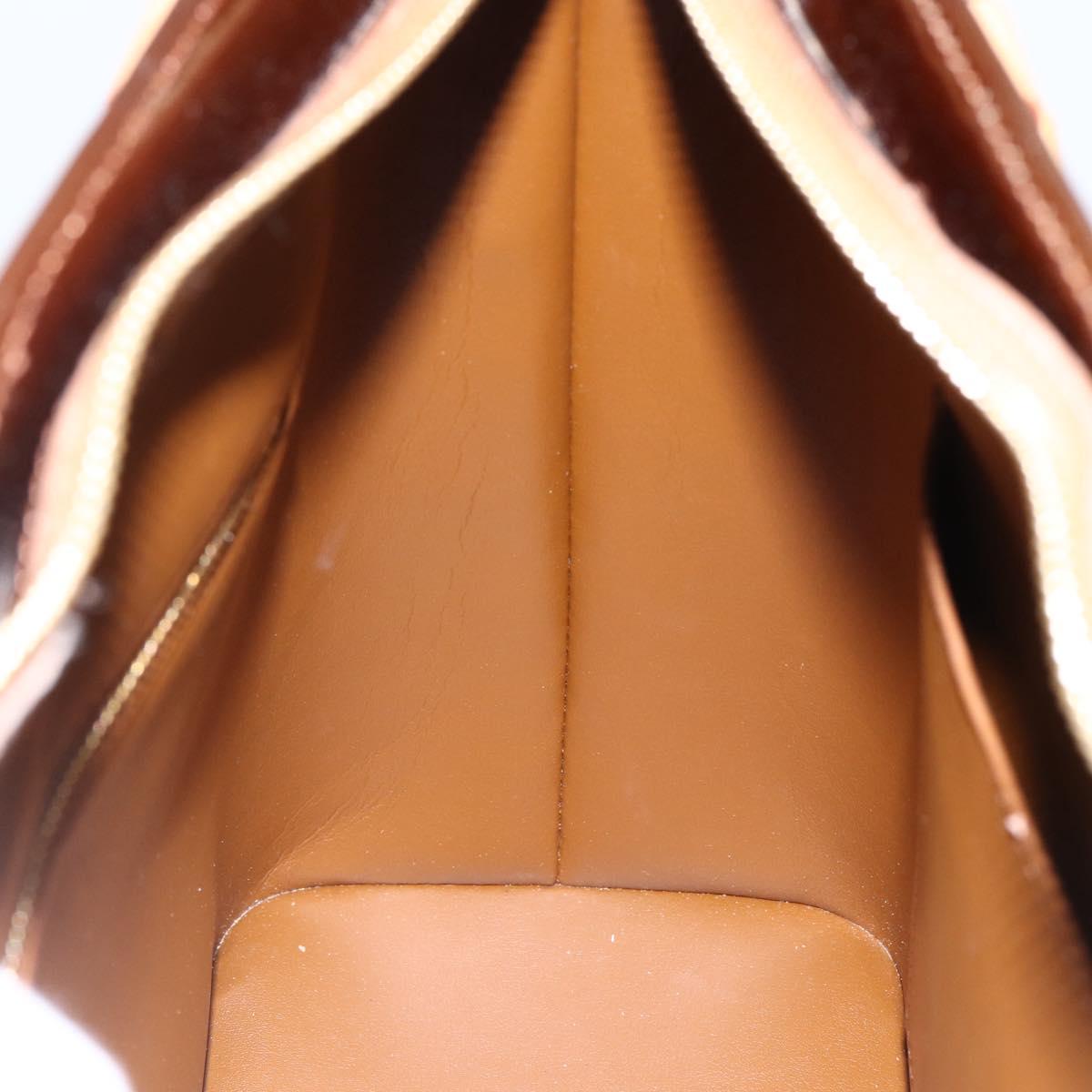 LOUIS VUITTON Monogram Vernis Houston Hand Bag Bronze M91122 LV Auth 173624