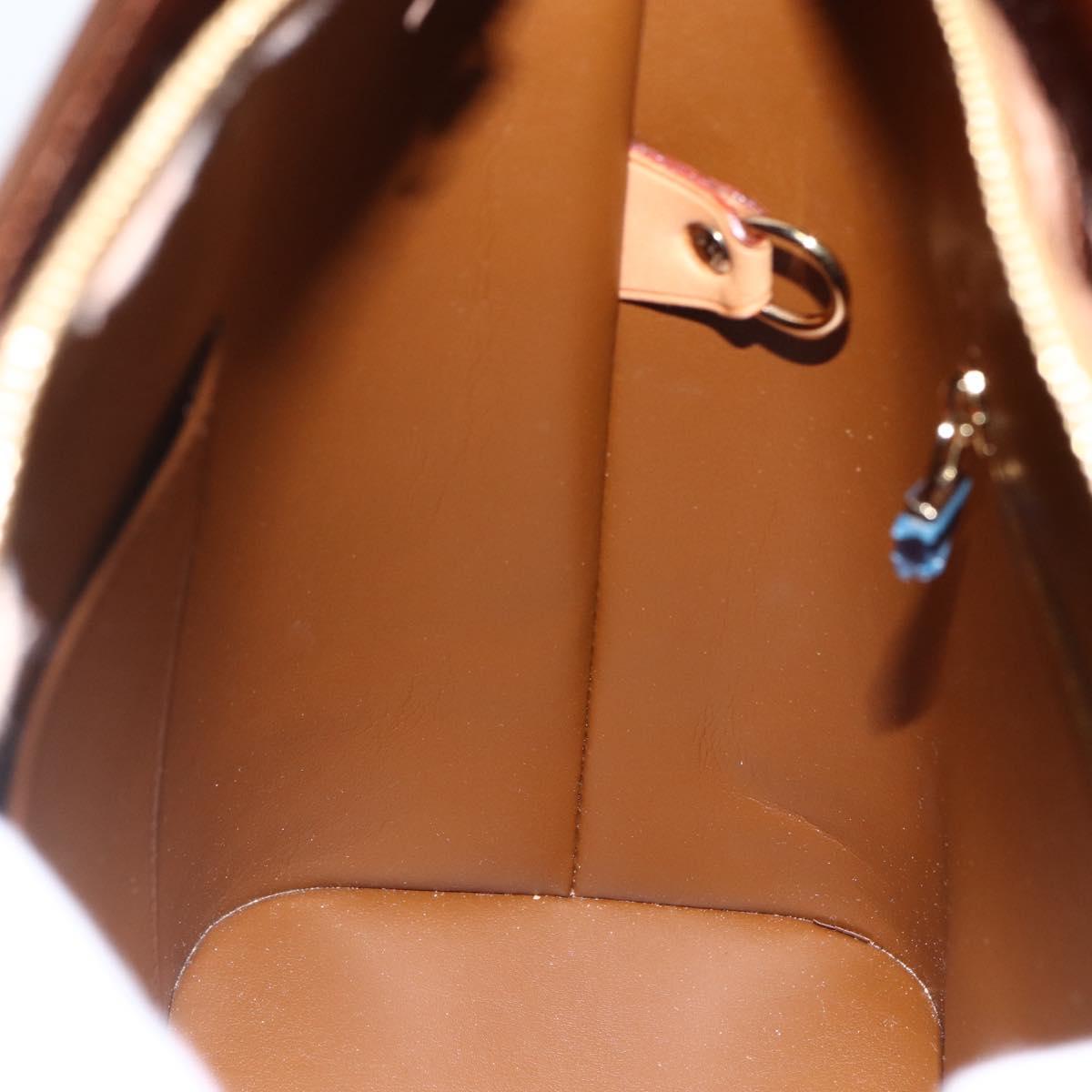 LOUIS VUITTON Monogram Vernis Houston Hand Bag Bronze M91122 LV Auth 173624