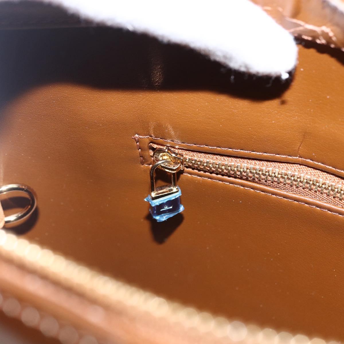 LOUIS VUITTON Monogram Vernis Houston Hand Bag Bronze M91122 LV Auth 173624